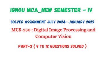 MCS-230 Solved Assignment July-24/Jan2025 | MCA_NEW | IGNOU I pdf Attached | #ignousolvedassignment