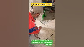 How to use a laser level to cut ceramic tiles with professional precision#shorts  #tiles #ceramic