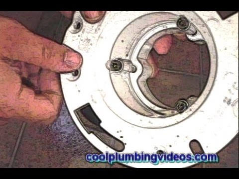 toilet flange install new repair flange to lead pipe animation