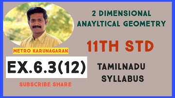 11th Std Maths Ex.6.3(12) Find the distance between the parallel lines 12x+5y=7 and 12x+5y+7=0