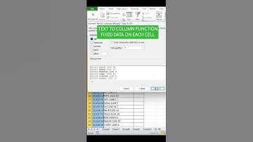 Text to column function fixed data on each cell#excel #text to column