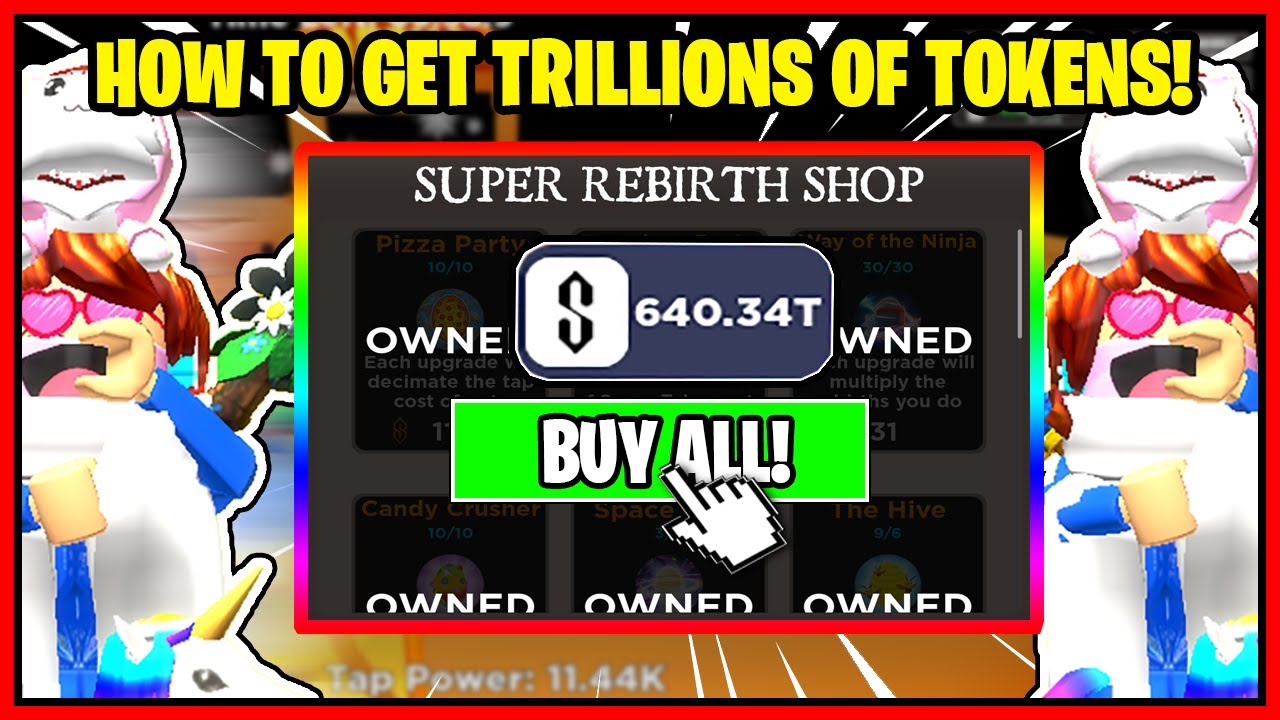 How To Get Trillions Of Rebirth Tokens Super Easy Free X2 Super Rebirth Tokens This Week Roblox Youtube - 2x token roblox