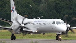 Saab 2000 Braathens Regional Take Off at Bern Airport - Nice Turboprop Sounds!