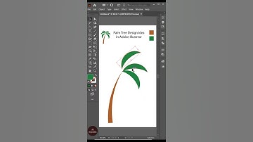 Palm Tree Design in Adobe illustrator - Flat icon design
