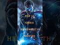 Top 10 Chris Hemsworth movie ⚡Thor #shorts