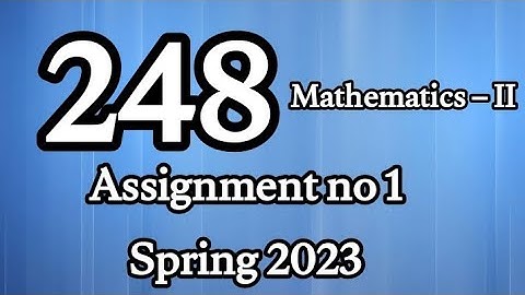 AIOU Code 248 Solved Assignment No.1 Spring 2023 #aiou #aiousolveassignments