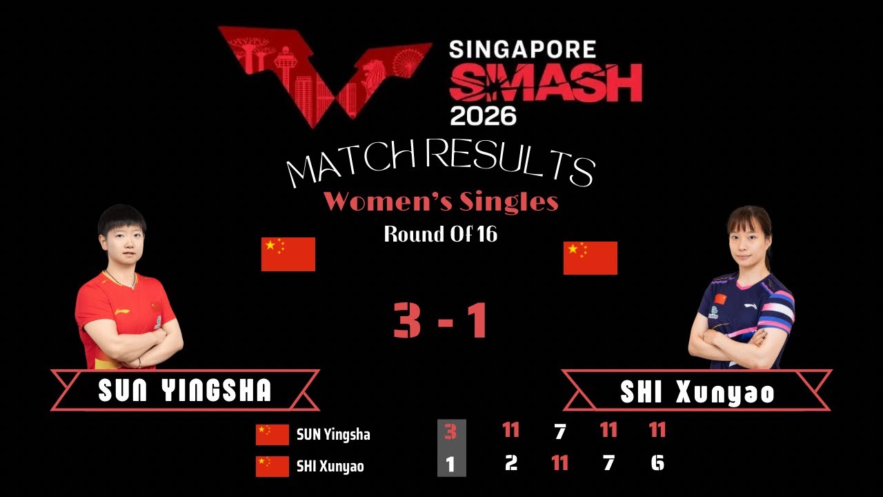 SGP SMASH 2026 | WS - R16 | SUN Yingsha🦈 - SHI Xunyao