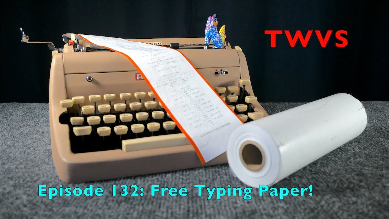 Typewriter Video Series - Episode 132: Free Typing Paper! 