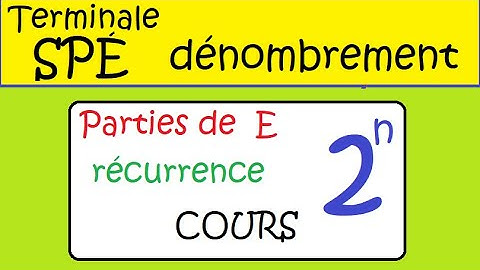 Terminale spé-Dénombrement-Démonstration de COURS parties d