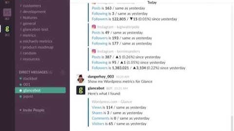 Glance Bot for Slack
