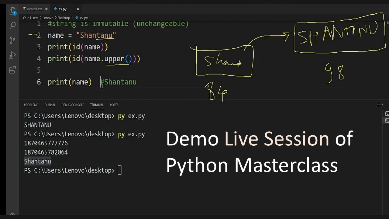Datatypes in Python Live Session Today | Python Masterclass @Codeyug ...
