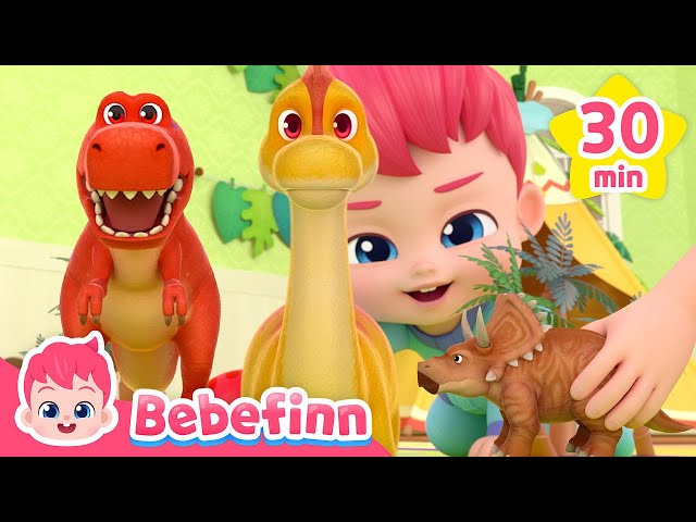 Best T-rex and dinosaur songs | Animal Songs | +more compilation | Bebefinn Nursery Rhymes for Kids class=