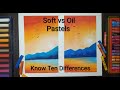 Soft Pastels vs Oil Pastels! Difference! Similar Sunset Realistic Drawing for beginners!