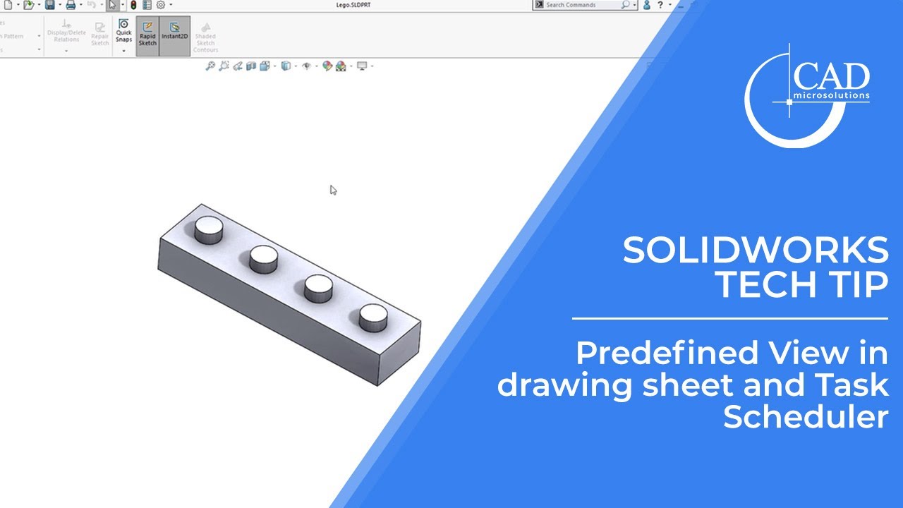 Tech Tip Tuesday: Predefined View in drawing sheet and Task Scheduler ...