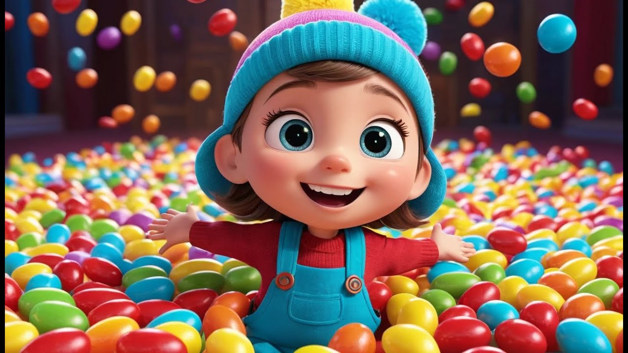 The Jellybean Jumping Around | Fun Candy Song for Kids | Educational Nursery Rhyme