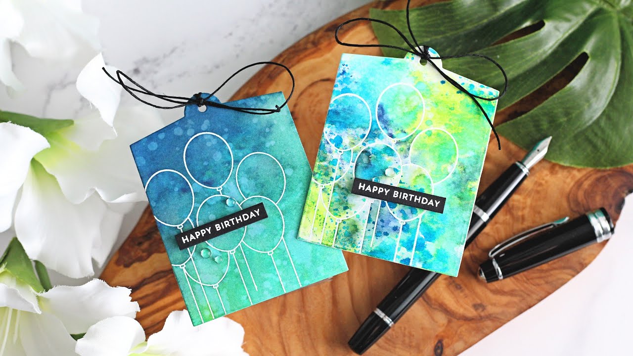 Creating Birthday Tags with Distress Sprays