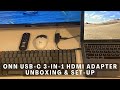 Onn USB-C 3-in-1 HDMI Adapter: Unboxing & Set-Up