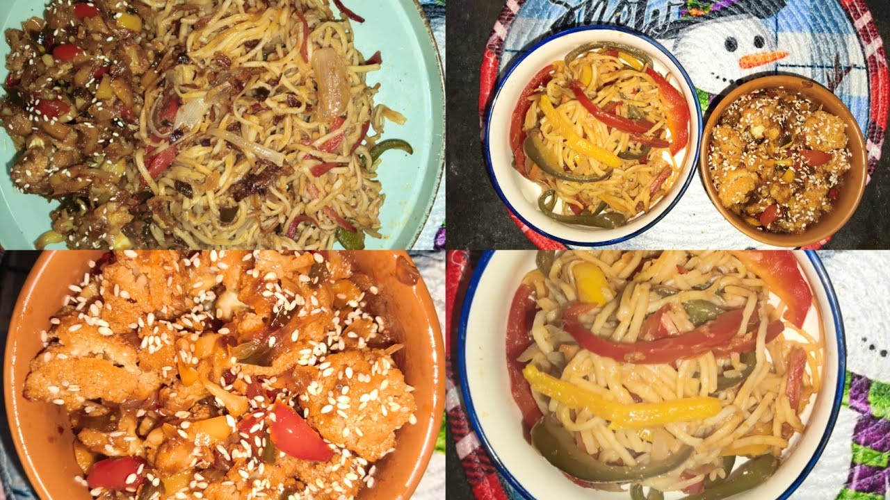 New Year Celebration Chinese non veg food Recipes Dinner Cooking noodles ASMR 