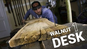 Mid Century Modern Walnut Desk Part 1 | Woodworking