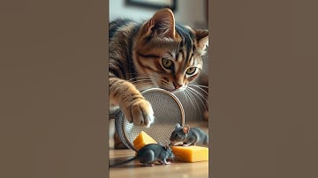 Shocking! 😱😱The Cat Sets Trap and Waits やばすぎ😱😱猫は静かに罠を仕掛けて待っている #shorts #tabbycat #trap