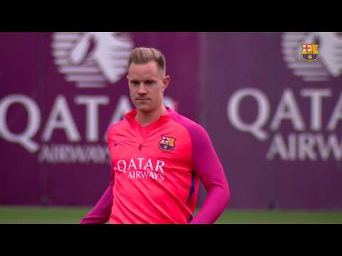 FC Barcelona training session: Straight back to work