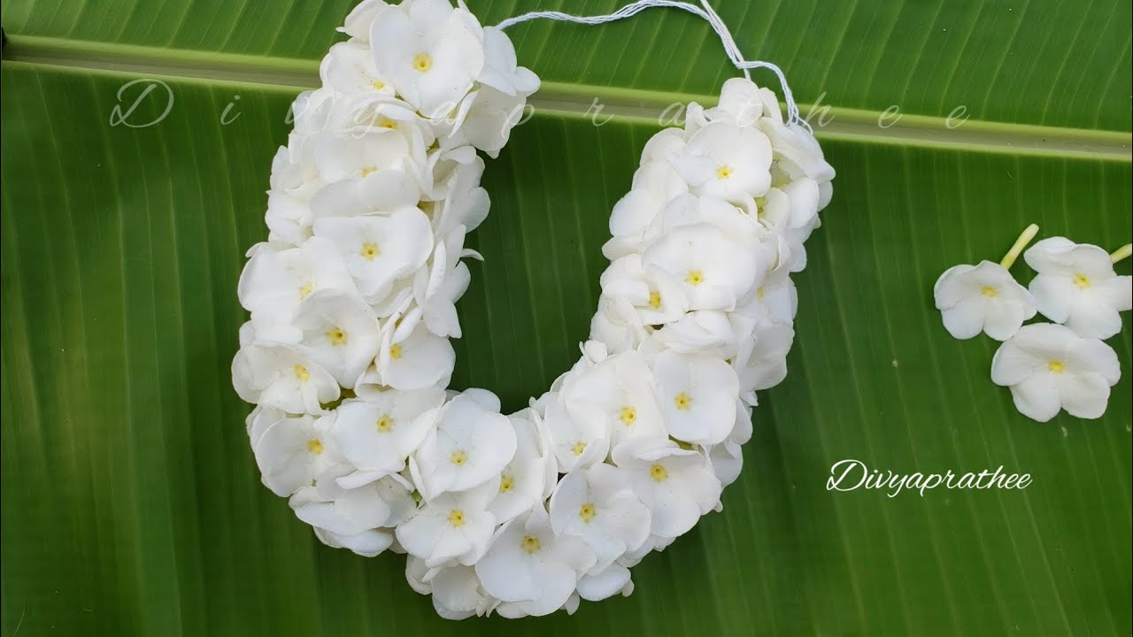Quick and Easy flower Garland/crape jasmine flowers/poo malai/flower