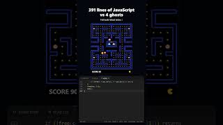 Information 391 lines of JavaScript vs 4 ghosts 👻 #javascript #shorts #gamedev #viral #coding News