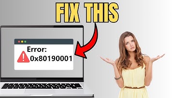 ⚙️ How to Fix Error 0x80190001 When Logging In To Microsoft Account (2025)