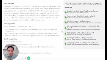 Analyzing CPU vs. GPU performance for AWS Machine Learning with Cloud Academy Hands-on Lab
