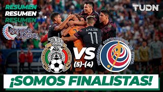 Resumen y goles | México (5)(4) Costa Rica | Nations League Semifinal | TUDN