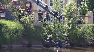 Feuerwehr Waidhofen/Thaya - Aufbau mobiler Hochwasserschutz