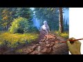 Acrylic Landscape Painting in Time-lapse / White Horse From Forest / JMLisondra