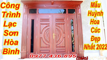 Trực tiếp Lắp đặt chi tiết bộ cửa thép vân gỗ mẫu huỳnh hoa Cúc tại công trình Lạc Sơn Hòa Bình 2022