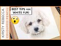 White fur on white paper  in depth step by step tutorial