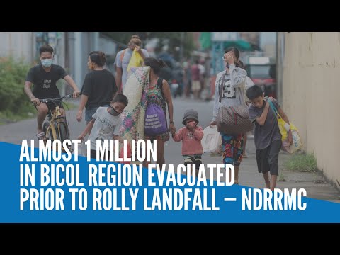 Almost 1M in Bicol Region evacuated prior to Rolly landfall — NDRRMC