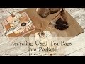 Recycling Used Teabags #teabagpockets #papercrafts #junkjournalpockets