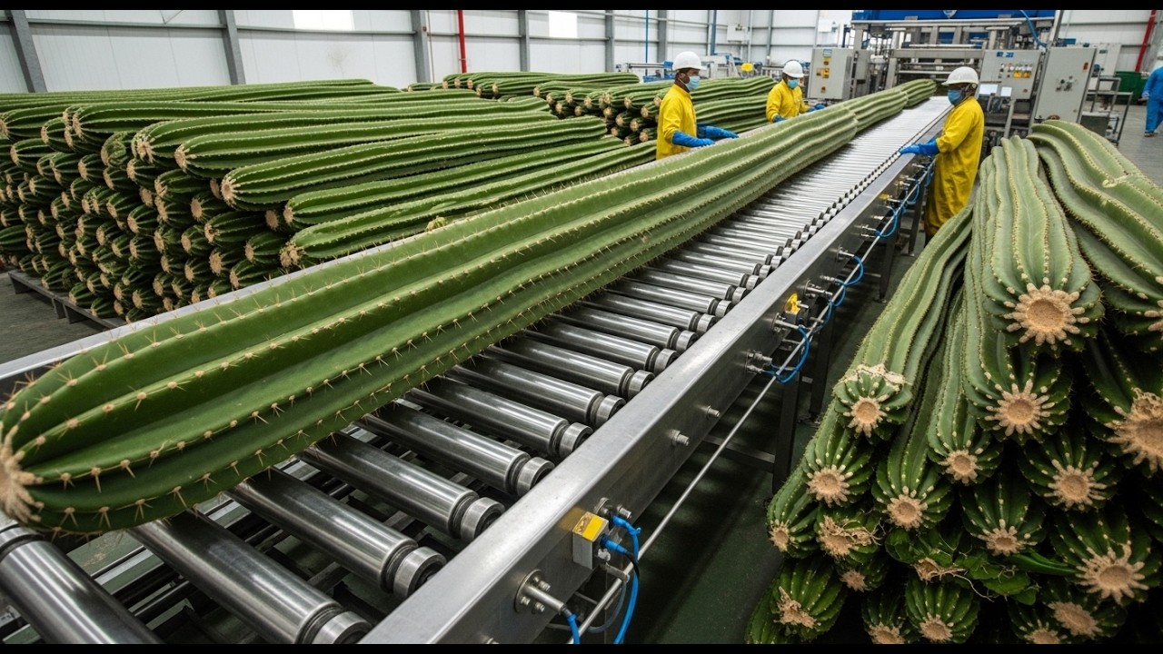 Inside the Factory Producing Cactus Stems Into Hydrogel Like Youve Never  Seen Before