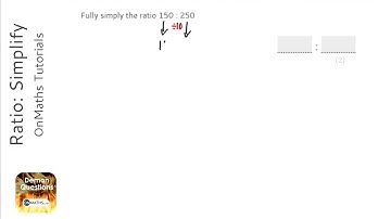 Ratio: Simplify (Grade 3) - OnMaths GCSE Maths Revision