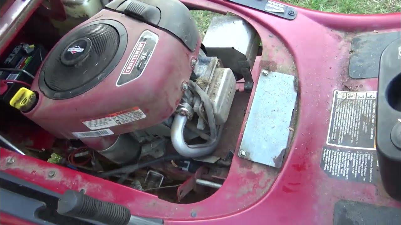Craftsman 13.5 hp Riding Mower starter solenoid repair YouTube
