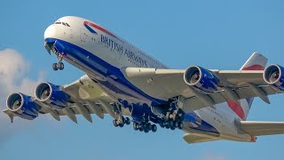 Plane Spotting at Chicago O'Hare | 27 Takeoffs & Landings! A340, A380, 747