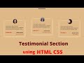 How to Make Testimonial Section using HTML CSS in Hindi | VSClass Online | Portfolio Website #5