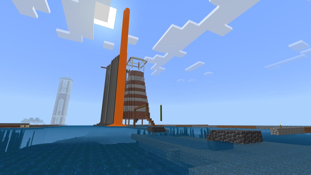 CJSGOOSE Redstone hidden undersea walkway to & cliff building cont