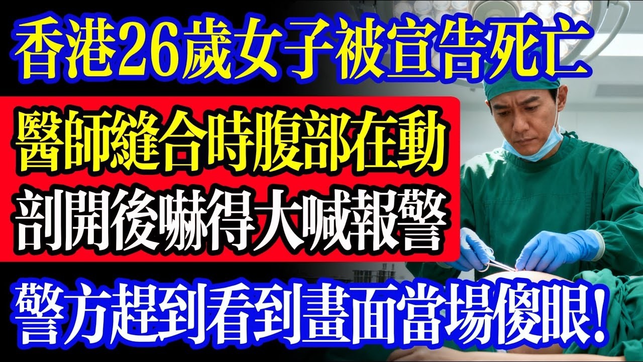 香港26歲女子被宣告死亡，醫生準備縫合時發現腹部在動！剖開後嚇得大喊快報警，警方趕到看見畫面當場傻眼！