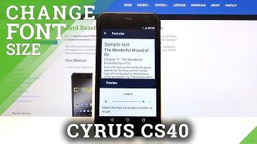 Font Size - CYRUS CS40 & Display Customization