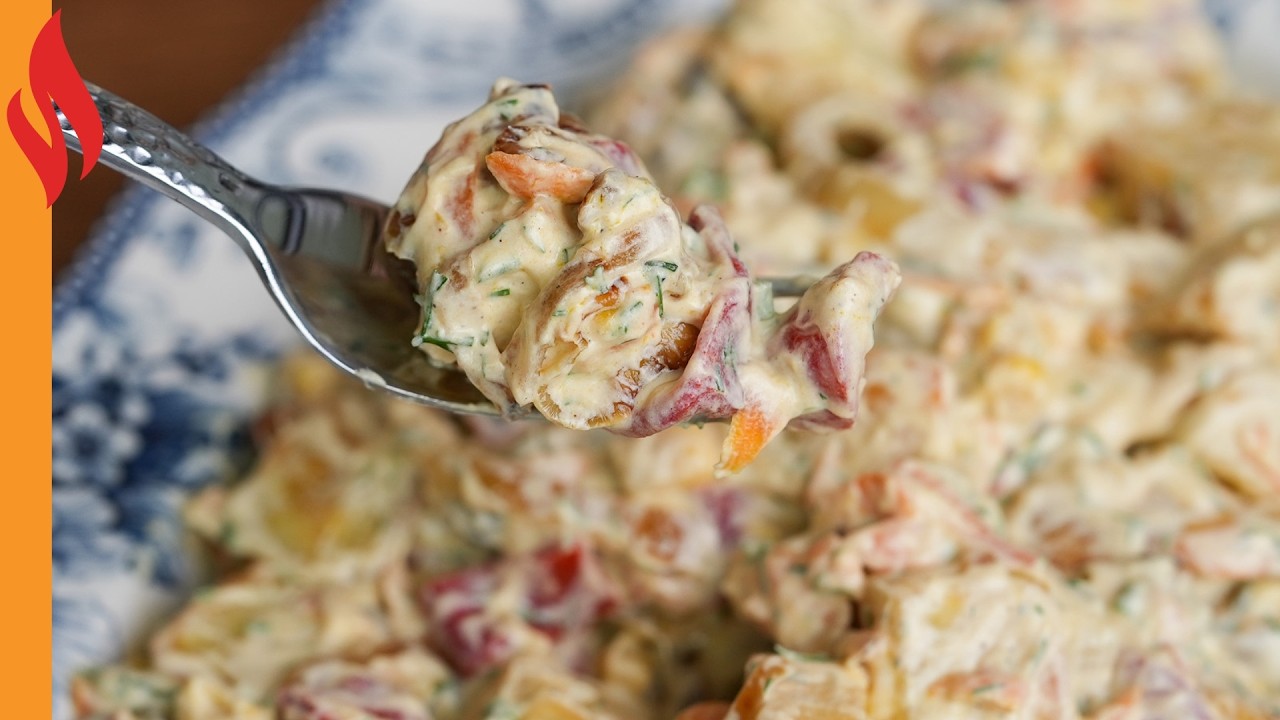 Рецепт картофельного салата с карамелизованным луком | Как его приготовить?