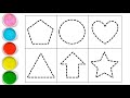 Shapes song for kids, learn 2d shapes, colors for toddlers | Preschool Learning | part. 370 , 322