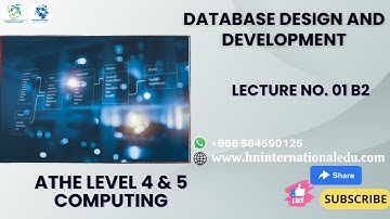Database Design and Development Lecture No. 01 B2 ATHE Level 4 & 5 Computing