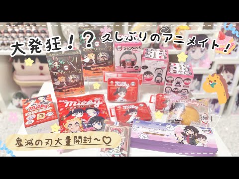 鬼滅の刃グッズ大量開封で大発狂！？久しぶりのアニメイト🖤｜Demon Slayer Unboxing 귀멸의칼날 언박싱