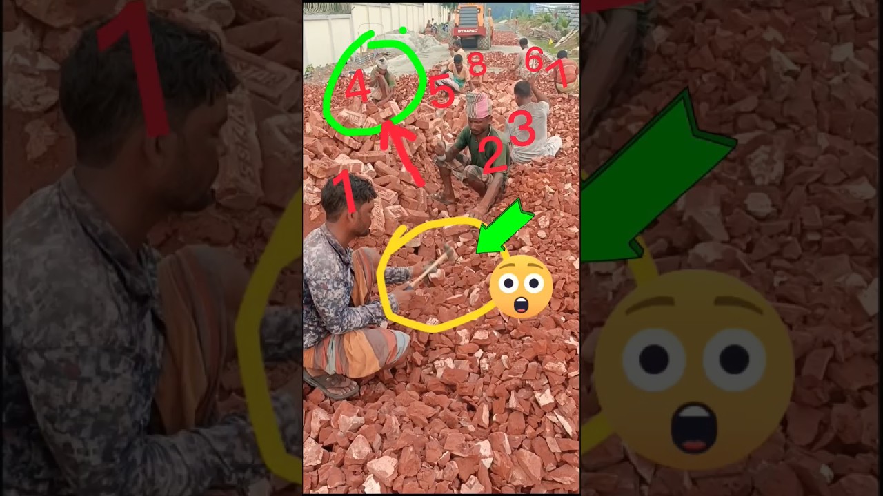amazing workers Skills of Brick Breaking work | Brick chips 