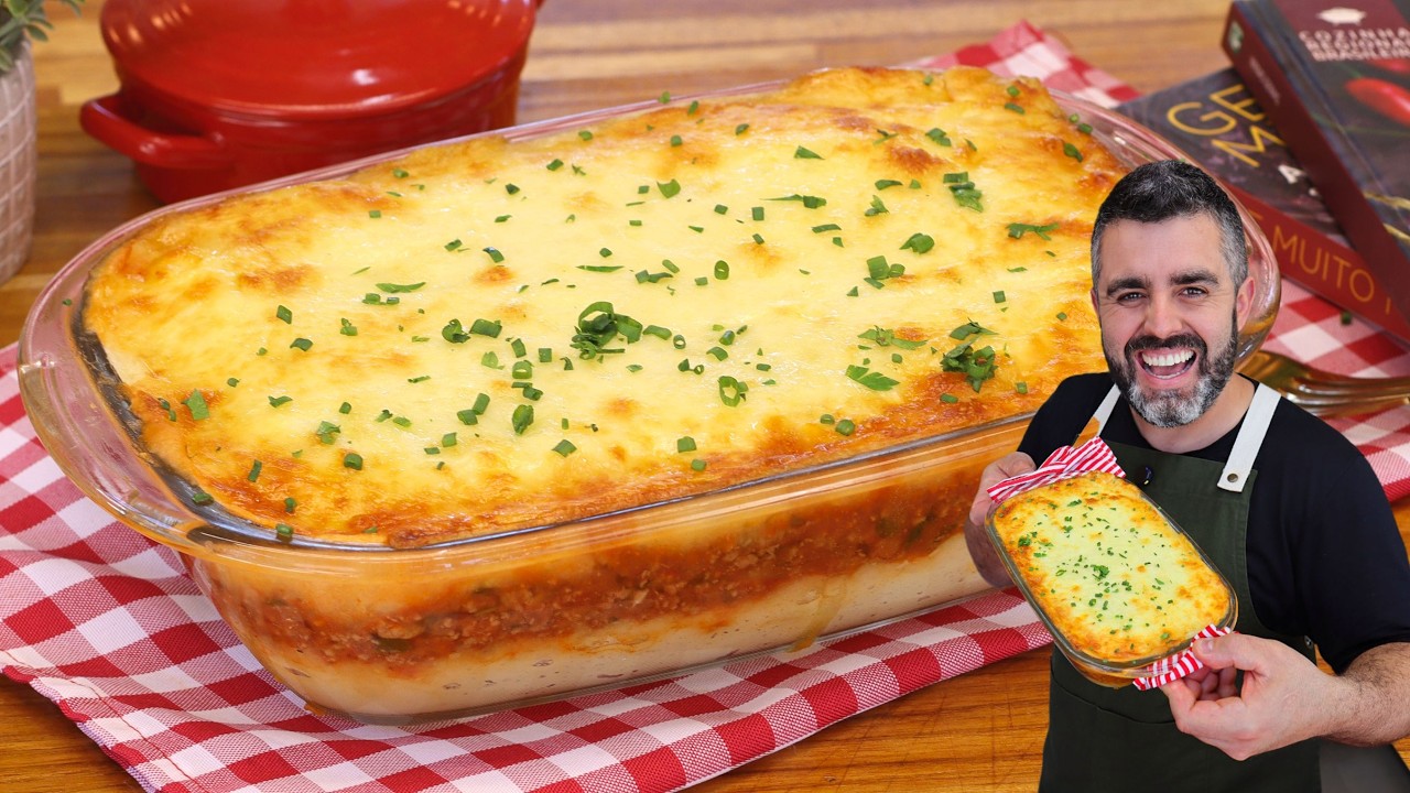 O MELHOR ESCONDIDINHO DE CARNE MOIDA - SUPER CREMOSO - FÁCIL - DELICIOSO - Receitas de Pai